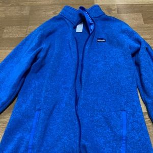 Patagonia sweater jacket, blue heather color